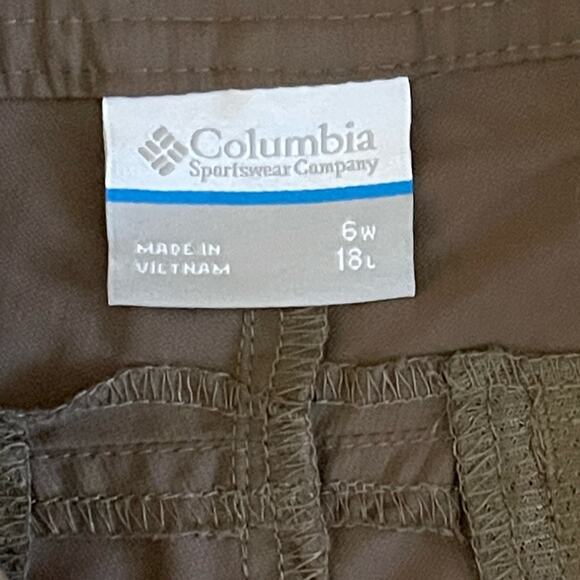Columbia Womens Brown Button Front Cargo Hiking Pants with Pockets Size 6 - Picture 8 of 8
